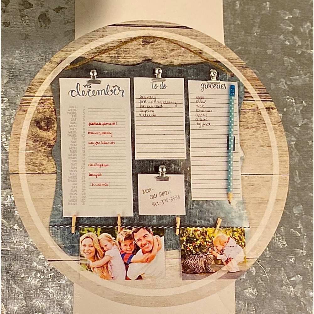 Tin Hanging Memo Plaque
